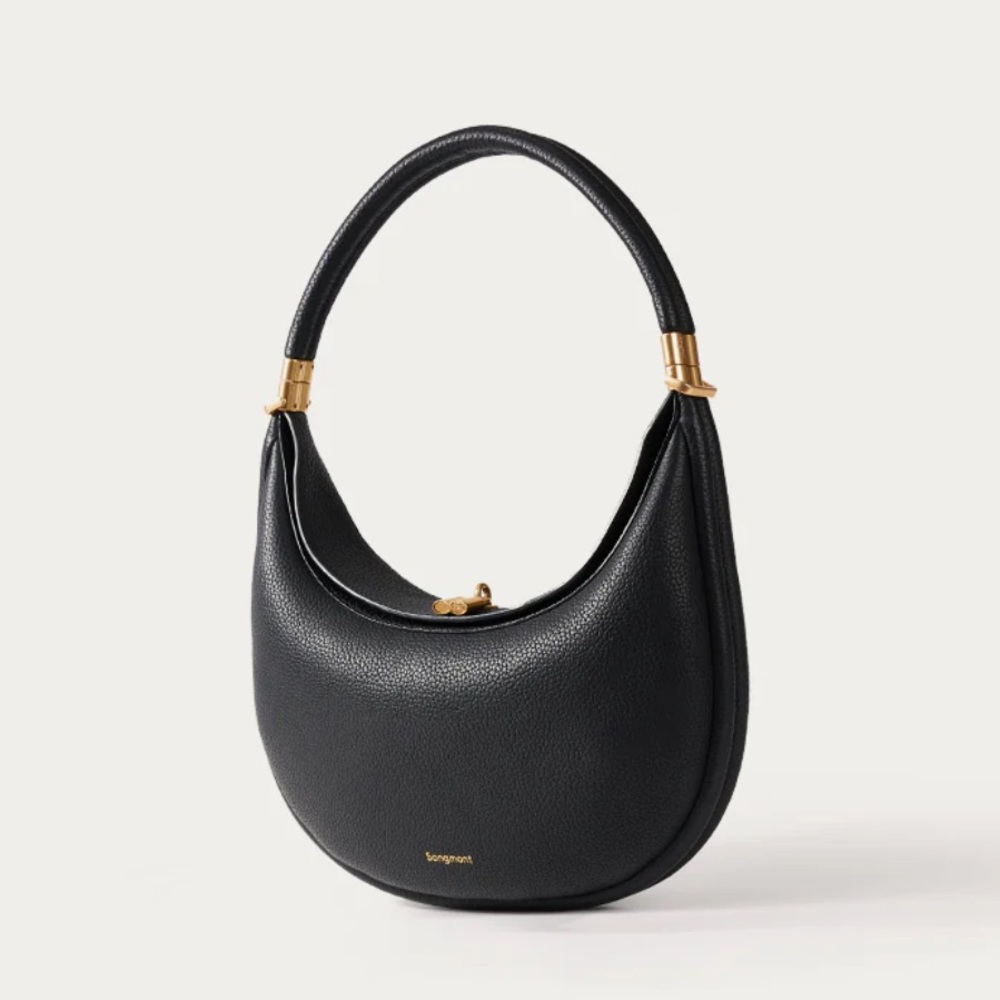 Chic Black Hobo Bag with Sleek Design and Versatile Style